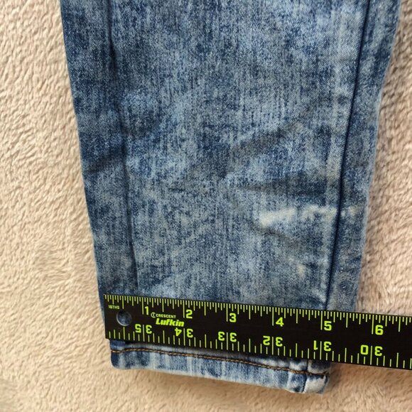 Rebel Love Womens Jeans Size 7/8 Skinny Distressed Blue Denim Applique Y2K Casua - Picture 6 of 16